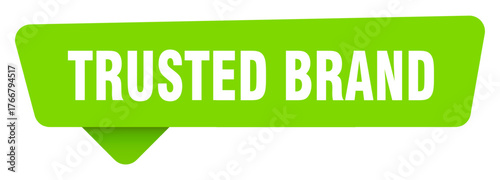 trusted brand green sign isolated on transpatent background. trusted brand sticker