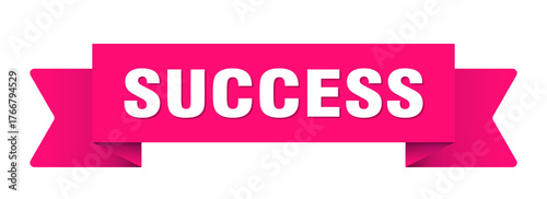 success ribbon isolated on transparent background. success ribbon