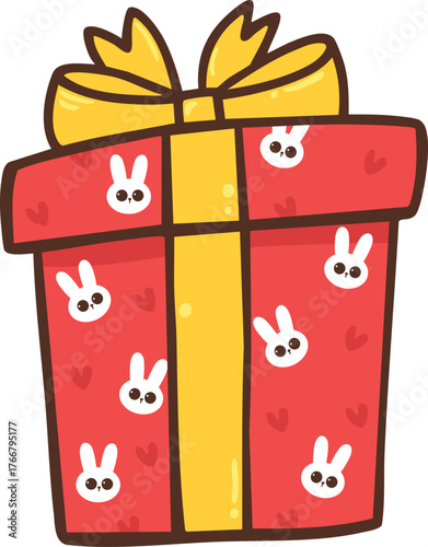 gift box cartoon doodle hand drawn