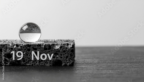 A minimalist and iconic symbolic concept for an important international day, featuring the date November 19th