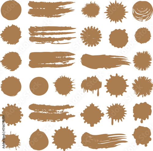 Vector collection of colorful vintage grunge frames, banners, and labels with paper texture design elements