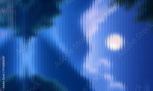 Canvastavla Abstract blue and white vertical streaks create a dreamlike ethereal atmosphere