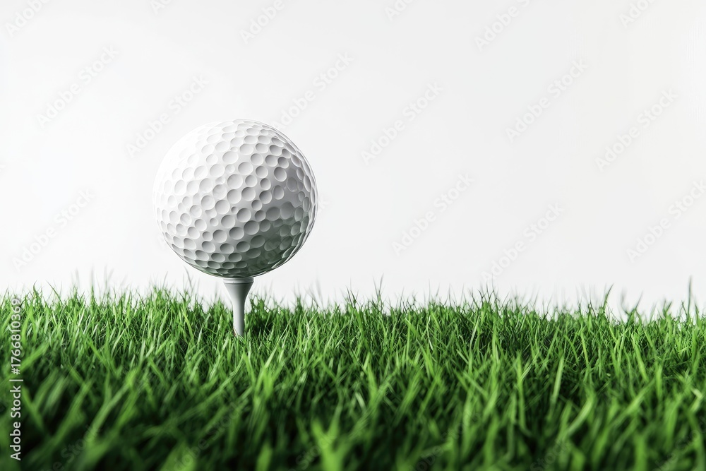 Obraz premium Golf ball on tee in grass (14)
