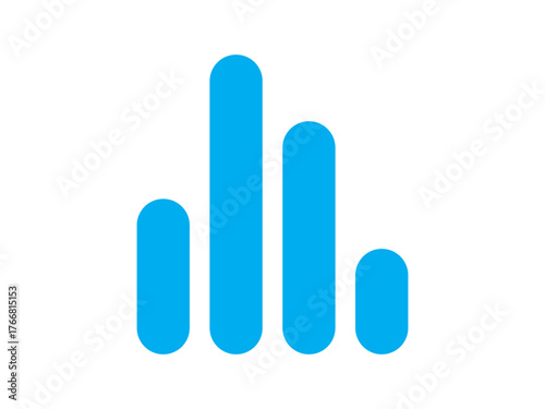 blue bar chart icon