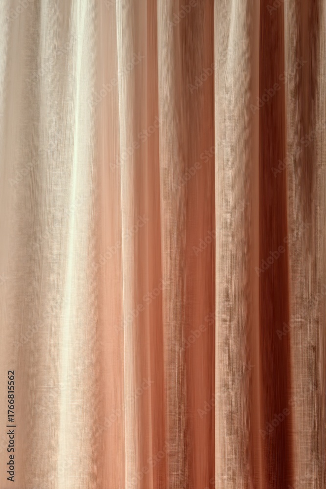 Obraz premium Elegant beige curtains with textured fabric for home decor