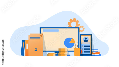 Computer business office