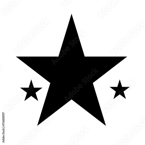Star Silhouette of the falling of Comets, Meteorites, Asteroids, the sparks of fireworks. Vector design elements isolated on white background