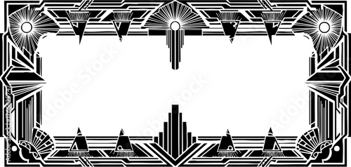Elegant Art Deco frame design for sophisticated invitations, borders, and decorative projects evoking timeless glamour and luxury