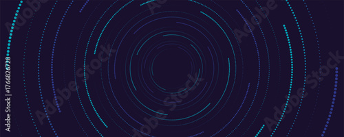 Abstract geometric vortex, Circular swirl lines, fingerprint. Vector illustration