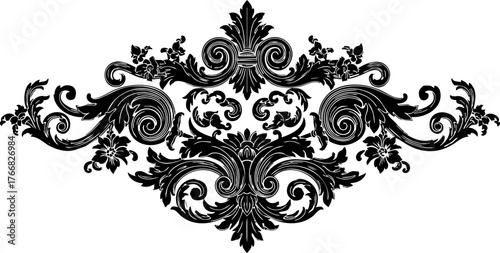 Elegant vintage ornamental flourish design for decorative borders, invitations, and branding projects, adding timeless sophistication and classic beauty to any creation.