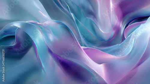 Abstract Wave Background in Light Blue Purple Pastel Texture Gradient Smooth