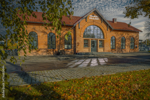 Photos The railway station building and its surroundings in Zdunska Wola, Poland