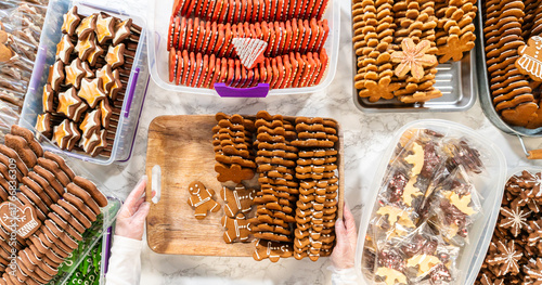 Decorating and Organizing Holiday Gingerbread Cookies
