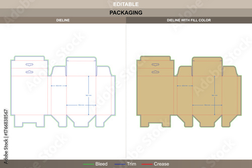 Backboard hanging medicine box dieline built in vector layout premium printing setup and strong packaging panels with accurate die line cuts for display and product protection