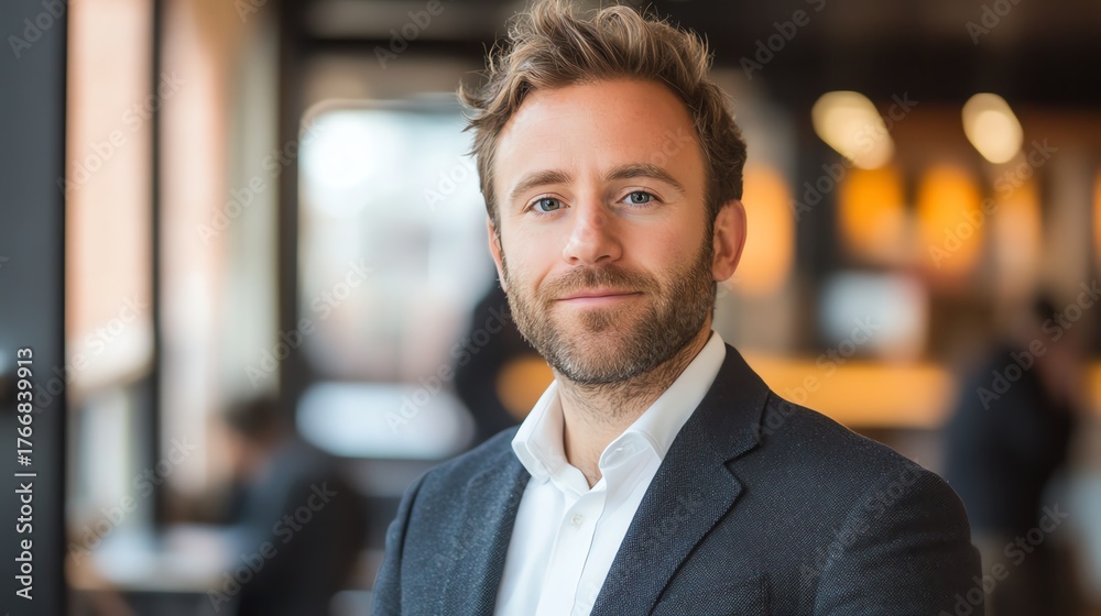 Fototapeta premium Businessman leverages fintech platforms for smarter payments.