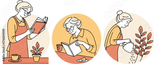 Old retro cartoon vector illustration of a woman chef's hand.