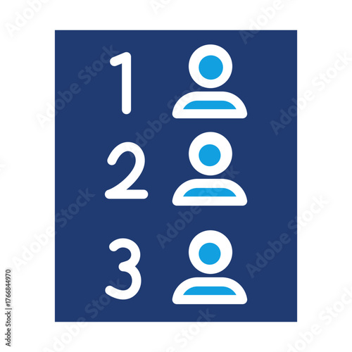 Leaderboard Blue Color Icon