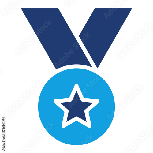 Medal Blue Color Icon