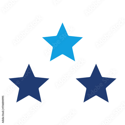 Stars Blue Color Icon