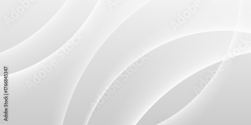 Abstract minimalist white and gray curve modern background.