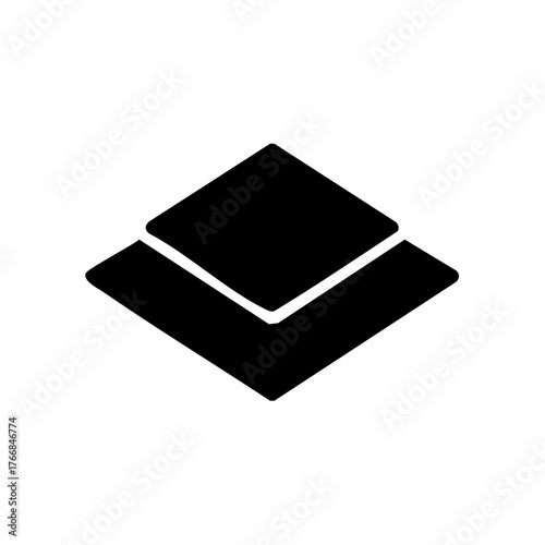 Overlapping black diamond shapes illustration for design or visual representation