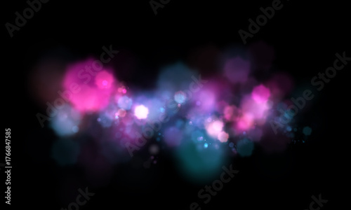 A blurry image of a colorful, swirling galaxy with pink and blue hues. The image is abstract and has a dreamy, ethereal quality to it