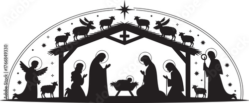 Nativity scene svg, Nativity 