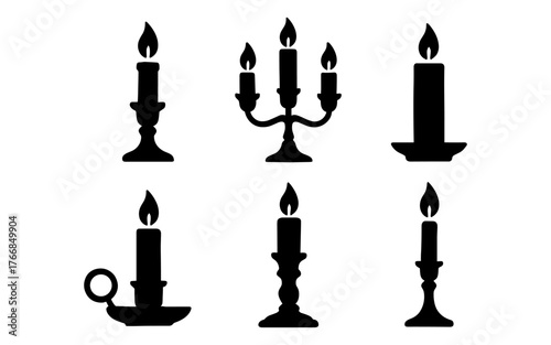 Elegant candle silhouettes: classic designs and warm ambiance