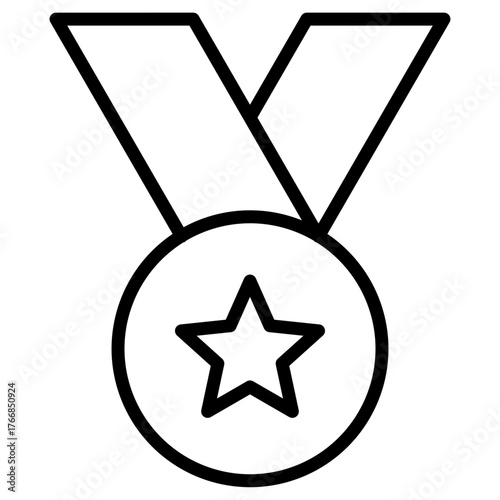 Medal Outline Icon