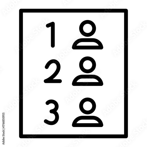 Leaderboard Outline Icon