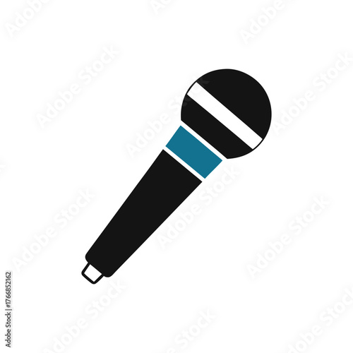 Microphone for audio recording Vector illustration