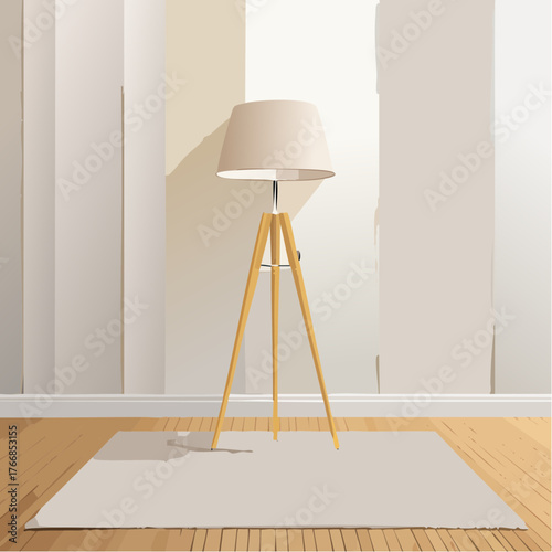 Stehlampe im Wohnzimmer