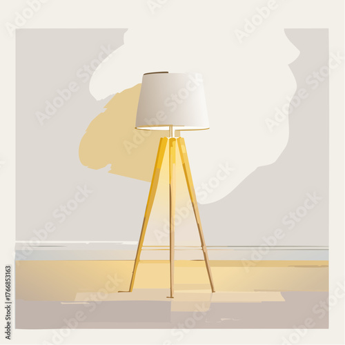 Stehlampe im Wohnzimmer