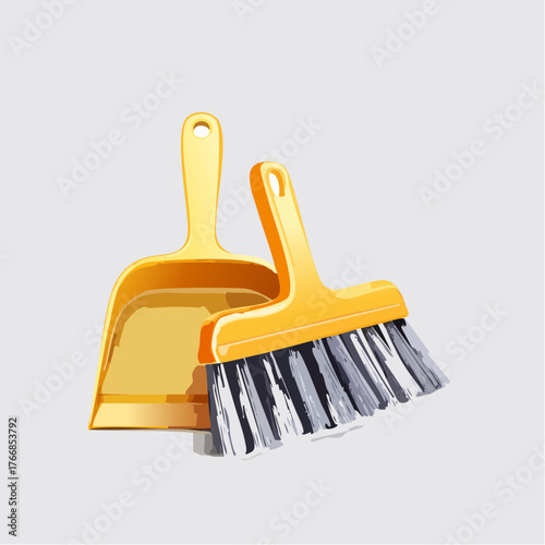 Besen und Kehrschaufel