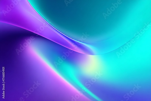 Luminous Gradient Wave Abstract Background Turquoise Purple Artistic Backdrop Design