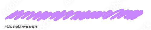 Hand Drawn Purple Scribble Underline. Wavy Marker Stroke.