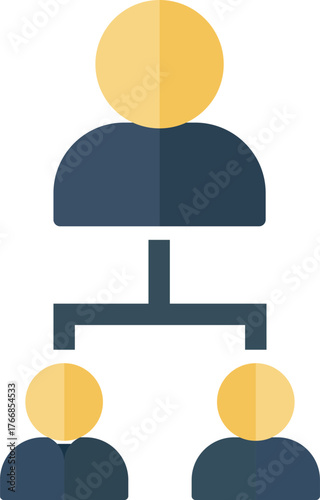 Organization Chart Illustrating Hierarchy in a Business or Company Setting