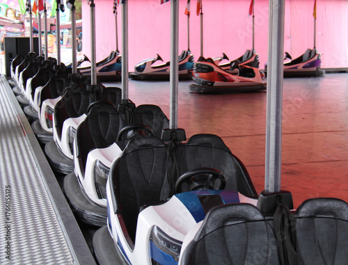 Wallpaper Mural A Row of Bumper Dodgem Cars on a Fun Fair Ride. Torontodigital.ca