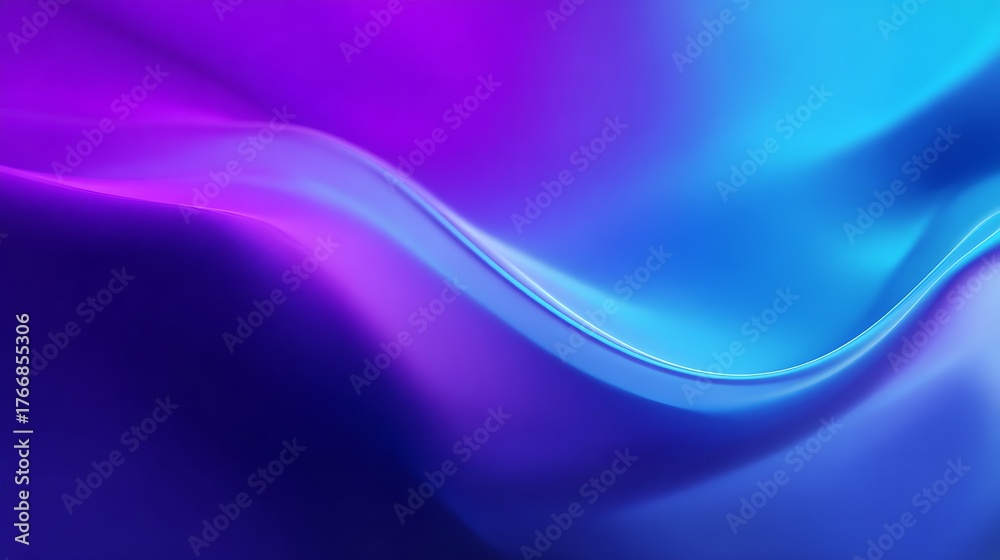 Naklejka premium Smooth and Serene Abstract Waves in Gradient Colors Design