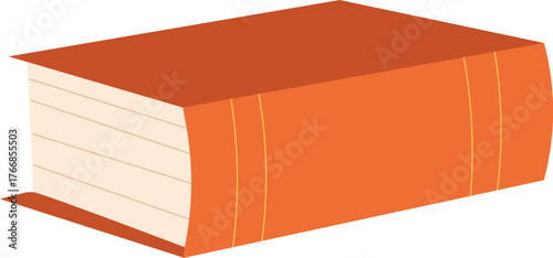 Obraz na plátně Autumn book in orange cover