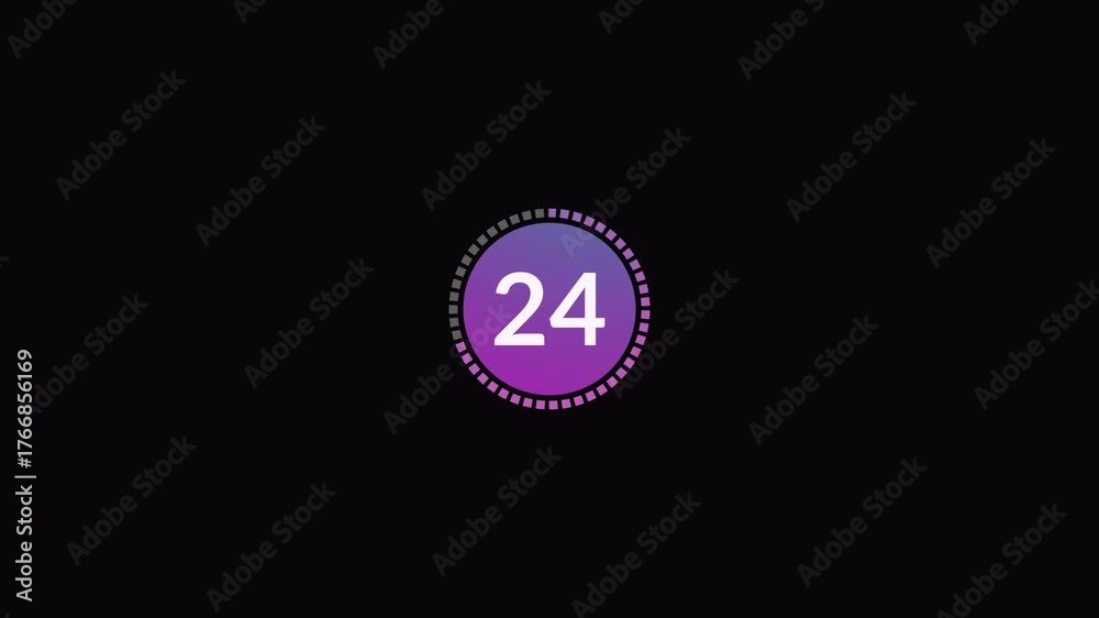 30 seconds countdown timer animation from 30 to 0 second on transparent background, thirty seconds countdown,countdown timer,countdown in 4k.