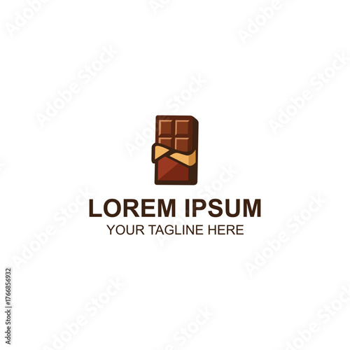 Modern Chocolate Bar icon Logo Design with Creative Illustration