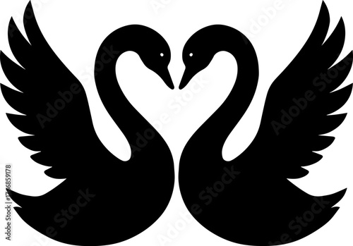 Swan Couple SVG Cut Files for Cricut & Silhouette