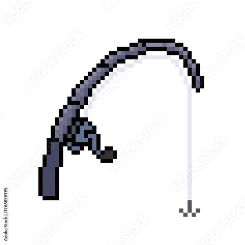 fishing rod icon pixel art