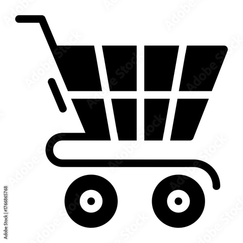 Shopping Cart Icon Solid Style