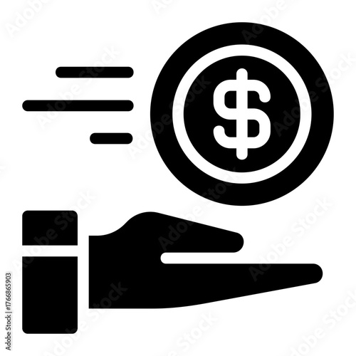 Money Transfer Icon Solid Style