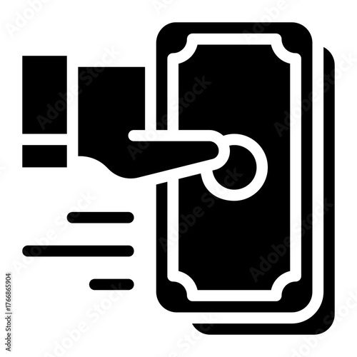 Cash on Delivery Icon Solid Style