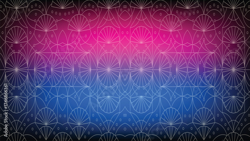 Art Deco Geometric Pattern with Blue Purple Gradient