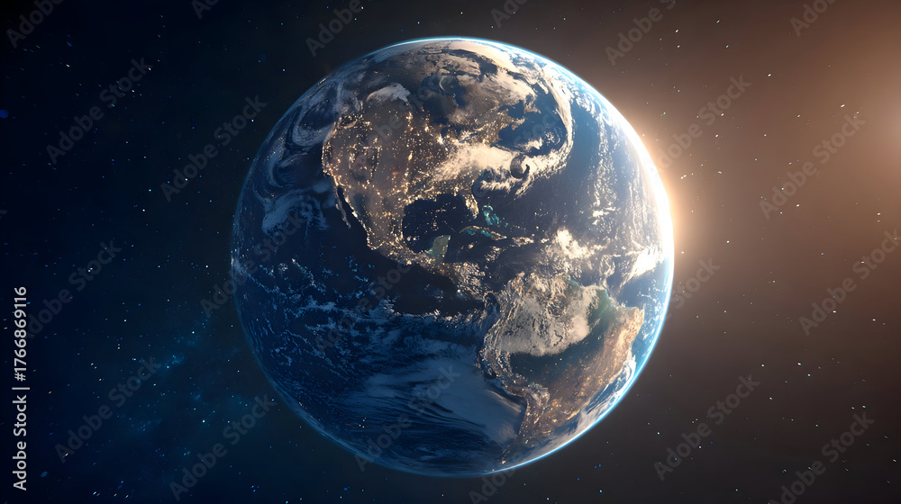 Obraz premium Earthrise: A Celestial Perspective