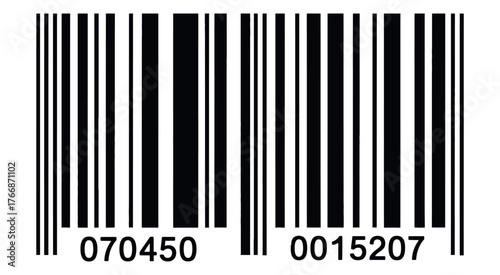 Barcode and Product Code Vector. Retail Industry Symbol for Scanning, Inventory, and Digital Commerce Systems